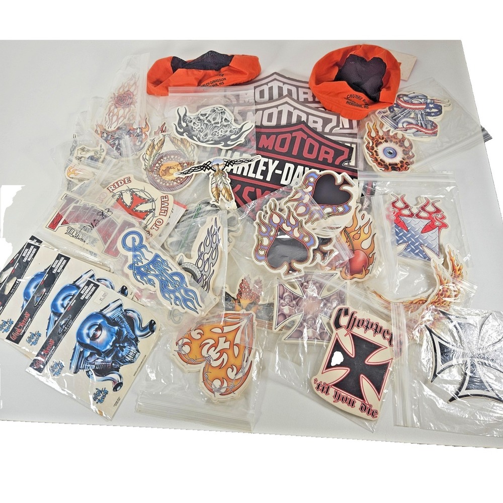 Over 100 Decal Vinyl Stickers for Cars Helmet Bike Bicycles Motorcycles NOS